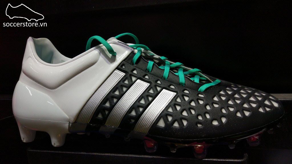 Adidas Ace 15.1 FG/AG- Core Black/ Matte Silver/ White