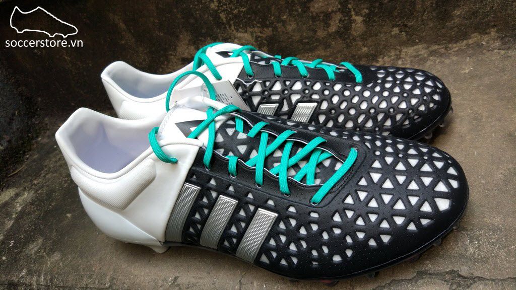 Adidas Ace 15.1 FG/AG- Core Black/ Matte Silver/ White