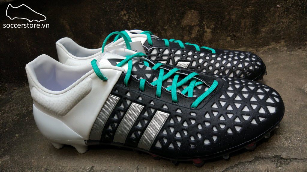 Adidas Ace 15.1 FG/AG- Core Black/ Matte Silver/ White