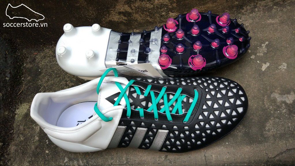 Adidas Ace 15.1 FG/AG- Core Black/ Matte Silver/ White