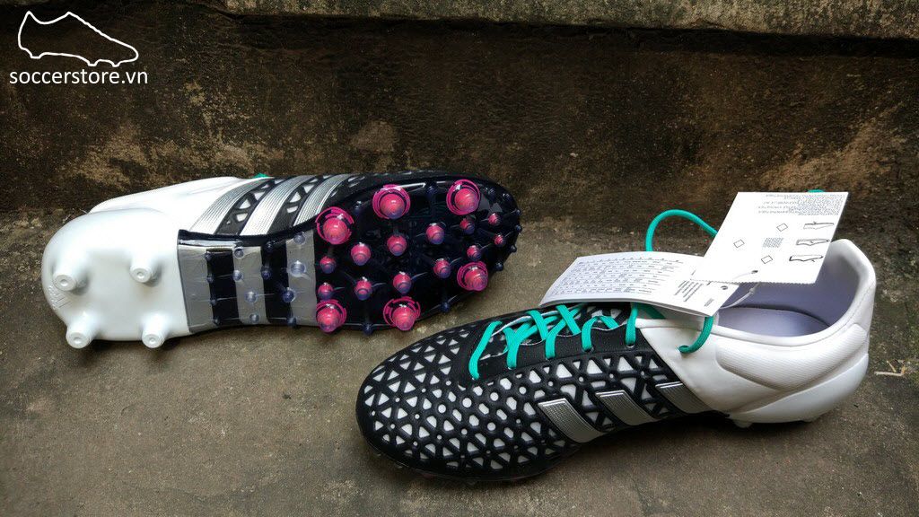 Adidas Ace 15.1 FG/AG- Core Black/ Matte Silver/ White