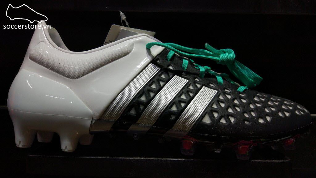 Adidas Ace 15.1 FG/AG- Core Black/ Matte Silver/ White