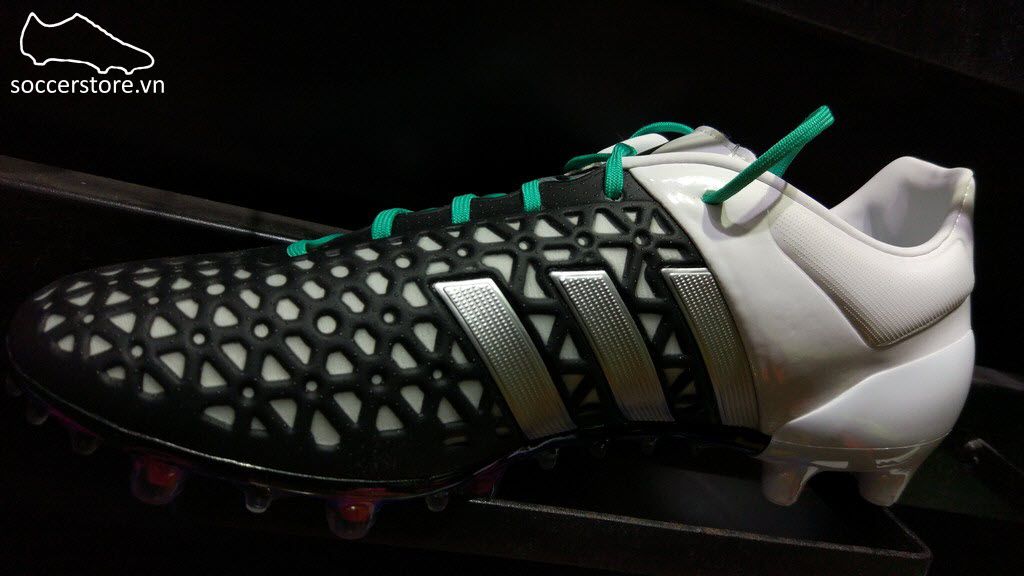 Adidas Ace 15.1 FG/AG- Core Black/ Matte Silver/ White