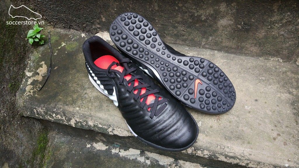 Nike Tiempo Legend VII Academy TF- Black/ Pure Platinum/ Light Crimson AH7243-006