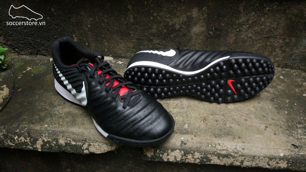 Nike Tiempo Legend VII Academy TF- Black/ Pure Platinum/ Light Crimson AH7243-006