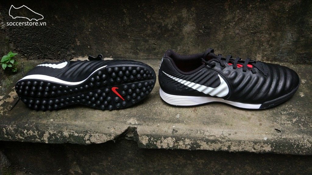 Nike Tiempo Legend VII Academy TF- Black/ Pure Platinum/ Light Crimson AH7243-006