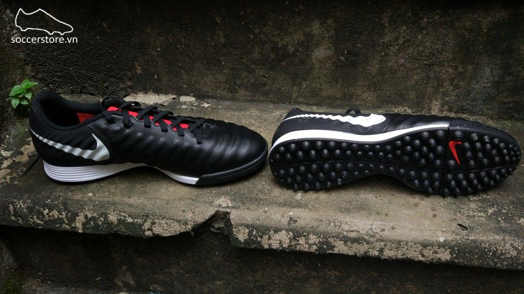 Nike Tiempo Legend VII Academy TF- Black/ Pure Platinum/ Light Crimson AH7243-006