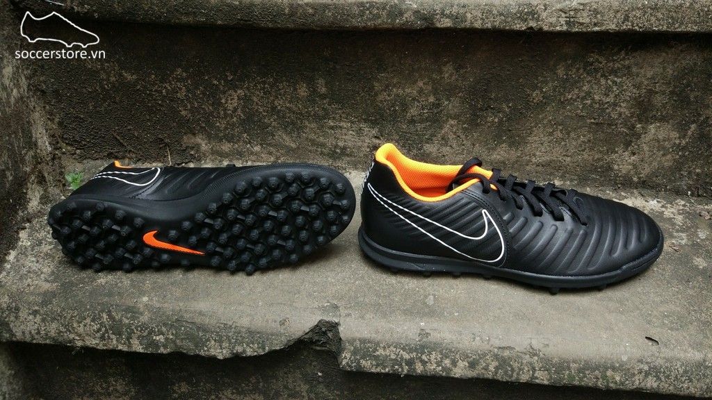 Nike Tiempo Legend VII Club TF- Black/ Total Orange/ White AH7248-080