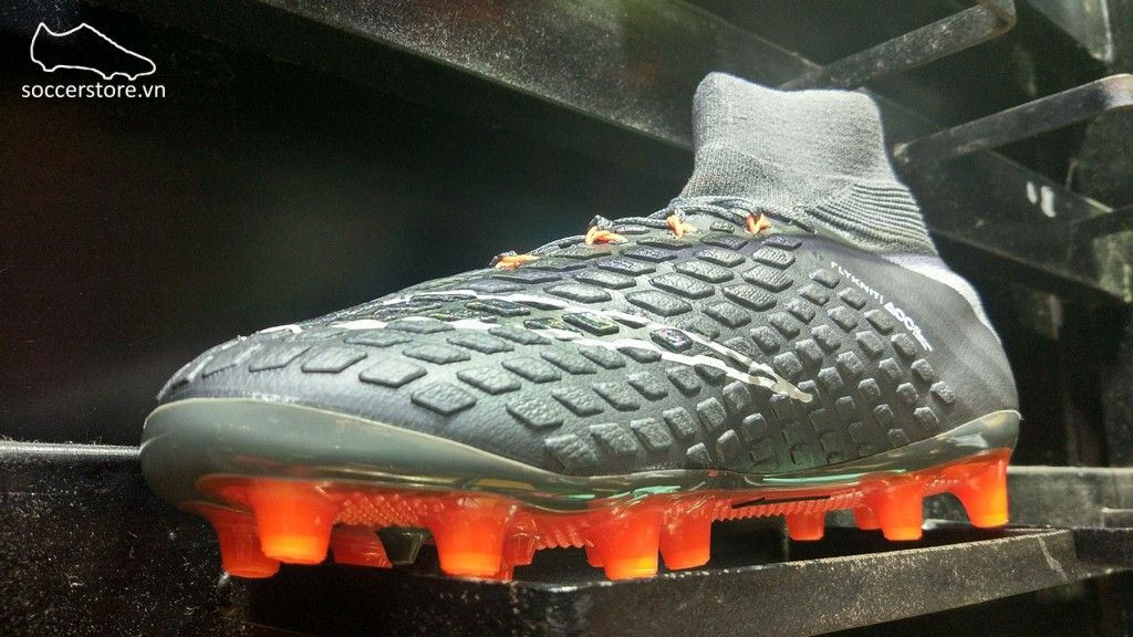 Nike Hypervenom Phantom III Elite DF AG Pro - Dark Grey/Total Orange/White AH7397-081