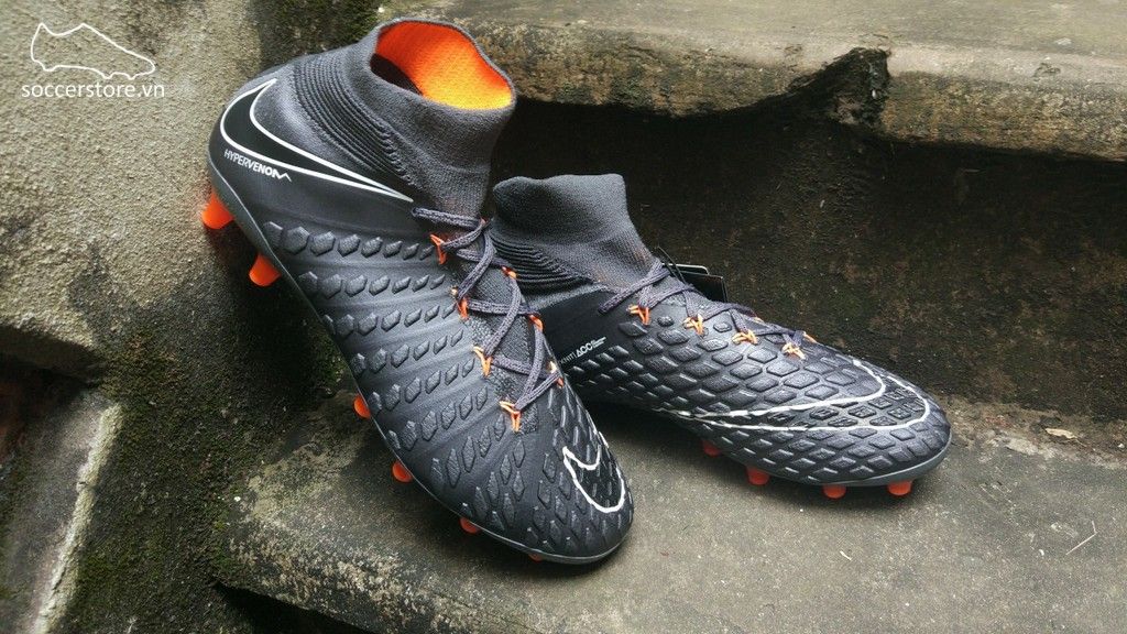 Nike Hypervenom Phantom III Elite DF AG Pro - Dark Grey/Total Orange/White AH7397-081