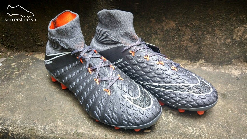 Nike Hypervenom Phantom III Elite DF AG Pro - Dark Grey/Total Orange/White AH7397-081