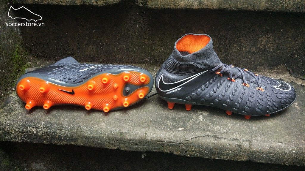 Nike Hypervenom Phantom III Elite DF AG Pro - Dark Grey/Total Orange/White AH7397-081