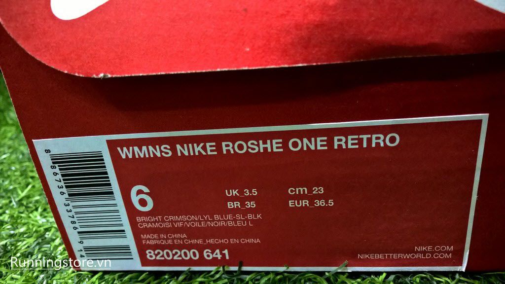 Nike Roshe One Retro_ Women- Bright Crimson/ Loyal Blue 820200-641