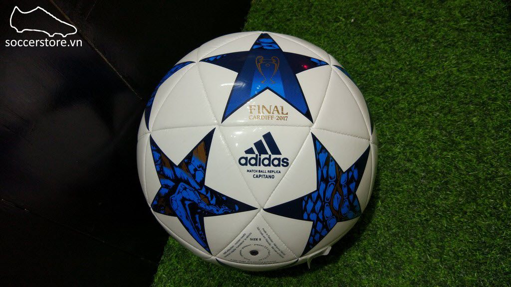 Bóng Adidas Finale Cadiff Capitano- White/ Mystery Blue/ Cyan