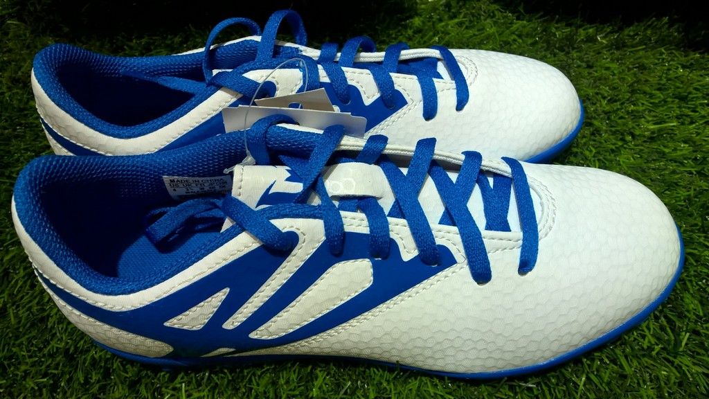 Adidas Messi 15.4 TF Kid White- Prime Blue- Core Black B25452