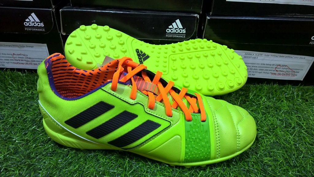 Giày bóng đá trẻ em Adidas Nitrocharge 2.0 TF Slim- Black- Zest