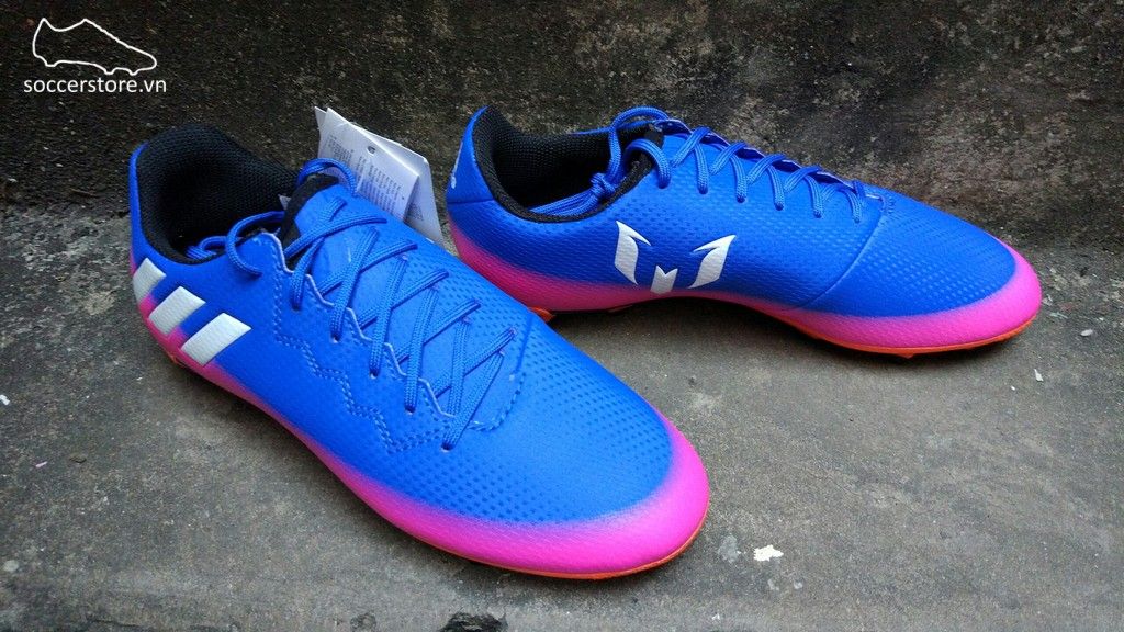 Adidas Messi 16.3 Kids FG/AG- Blue/ White/ Solar Orange BA9147