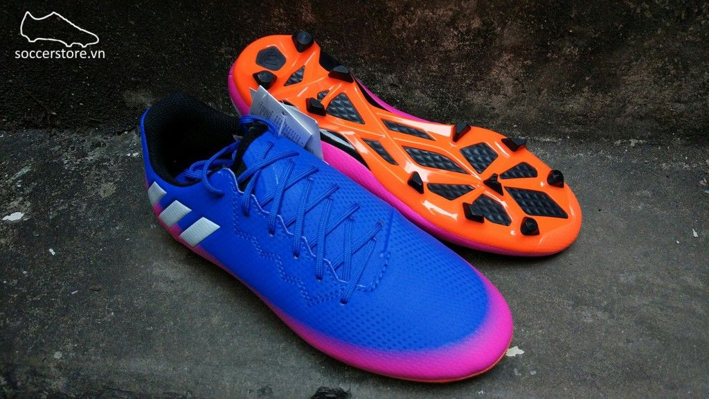 Adidas Messi 16.3 Kids FG/AG- Blue/ White/ Solar Orange BA9147