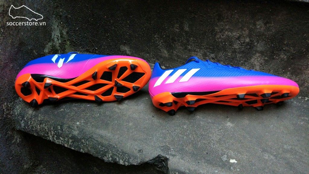 Adidas Messi 16.3 Kids FG/AG- Blue/ White/ Solar Orange BA9147