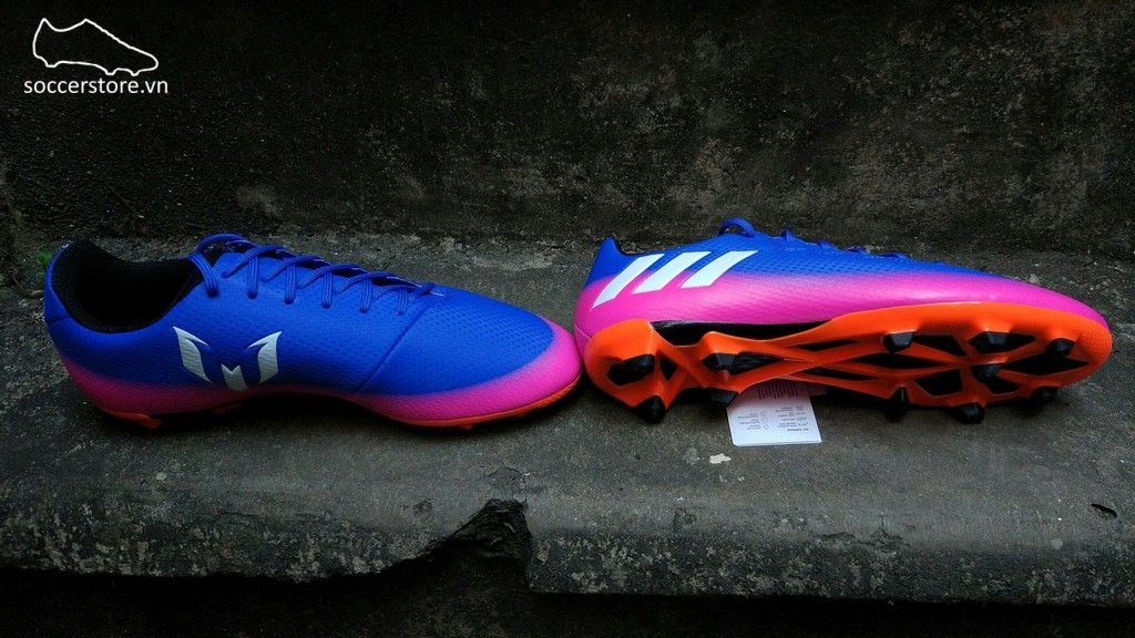 Adidas Messi 16.3 Kids FG/AG- Blue/ White/ Solar Orange BA9147