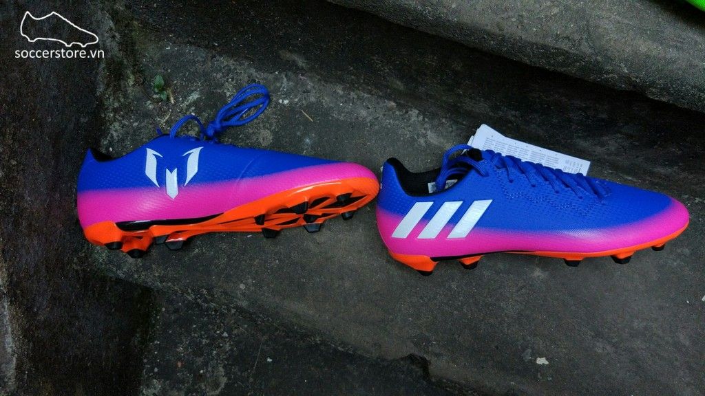 Adidas Messi 16.3 Kids FG/AG- Blue/ White/ Solar Orange BA9147