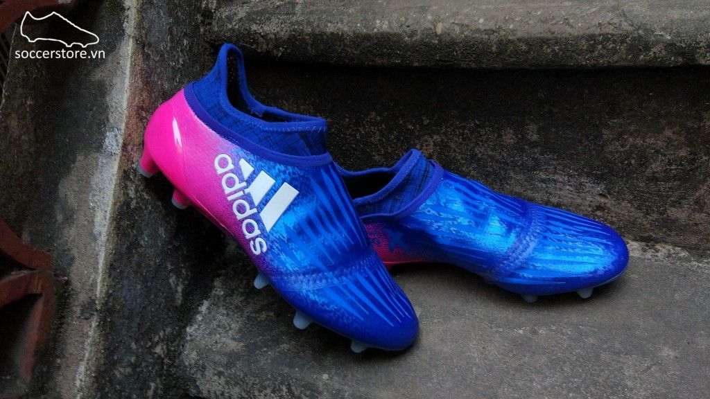 Adidas X 16+ Purechaos FG- Blue/ White/ Shock Pink BB5613