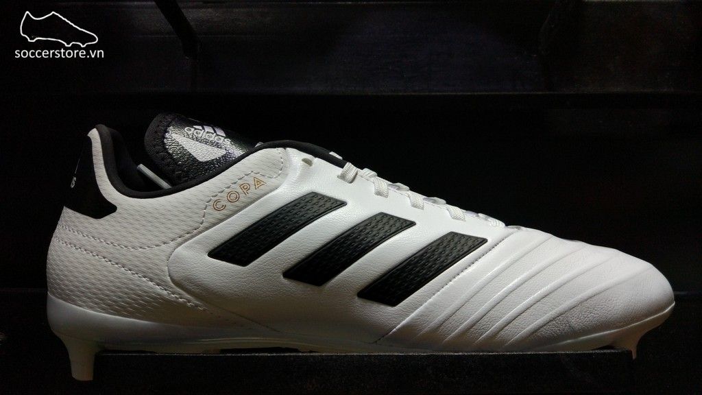 Adidas Copa 18.3 FG- White/ Core Black/ Tactile Gold Metallic BB6358