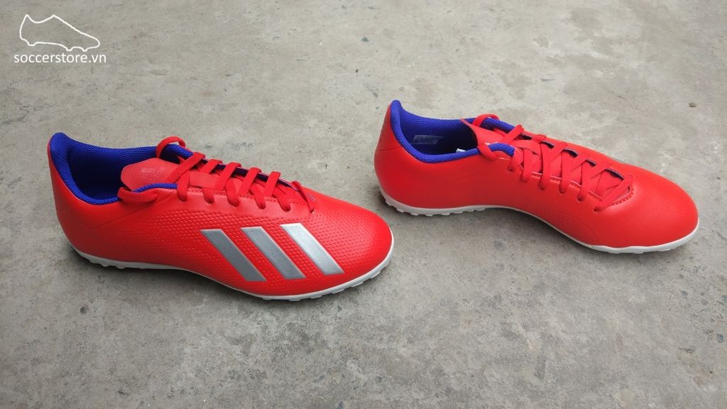 Adidas X Tango 18.4 TF- Active Red/ Silver Metallic/ Bold Blue BB9413