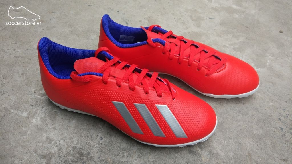 Adidas X Tango 18.4 TF- Active Red/ Silver Metallic/ Bold Blue BB9413