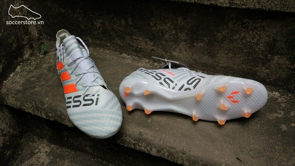 Adidas Nemeziz Messi 17.1 FG- White/ Solar Orange/ Clear Grey BY2405