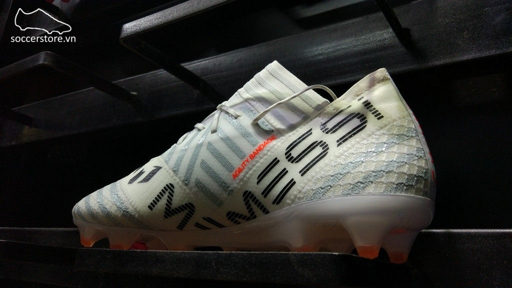 Adidas Nemeziz Messi 17.1 FG- White/ Solar Orange/ Clear Grey BY2405