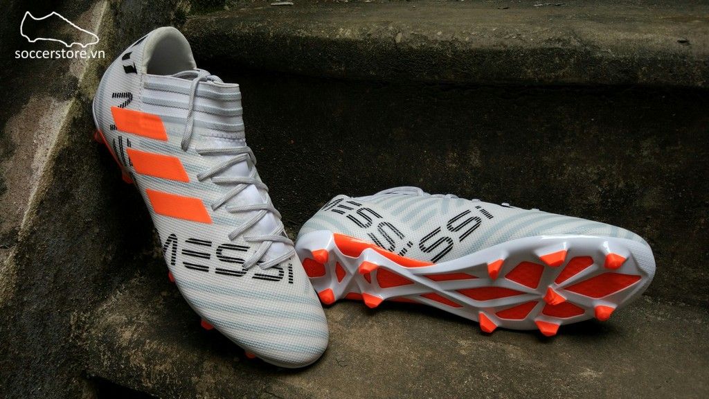 Adidas Nemeziz Messi 17.3 FG/AG- White/ Solar Orange/ Clear Grey CG2965