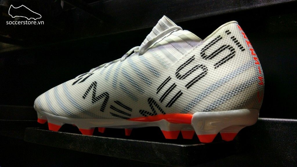 Adidas Nemeziz Messi 17.3 FG/AG- White/ Solar Orange/ Clear Grey CG2965