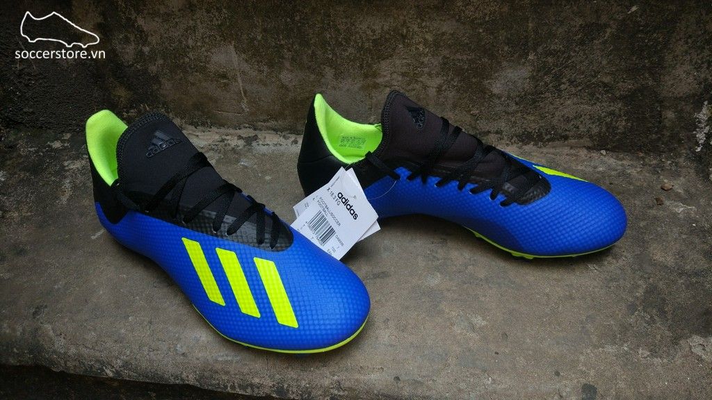 Adidas X 18.3 FG- Blue/ Solar Yellow/ Core Black DA9335