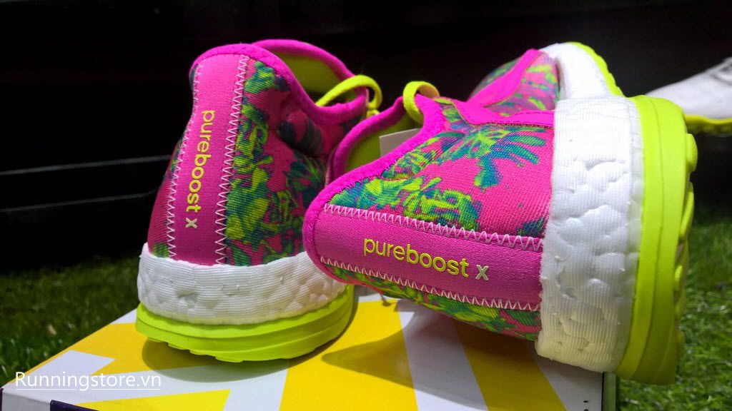 Adidas Pureboost X Women- Shock Pink/ Semi Solar Slime AQ6691