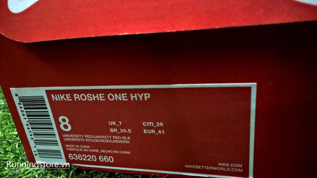 Nike Roshe One Hyperfuse- University Red/ Black 636220-660