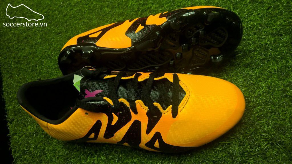 Adidas X 15.3 Kid FG/AG- Solar Gold/ Core Black/ Shock Pink S74637