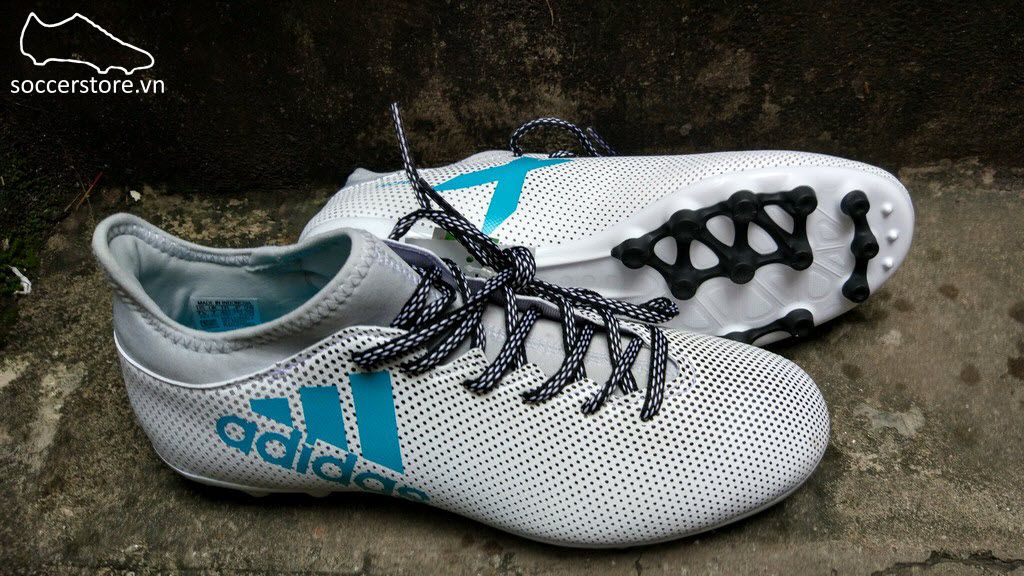 Adidas X 17.3 AG- White/ Energy Blue/ Clear Grey