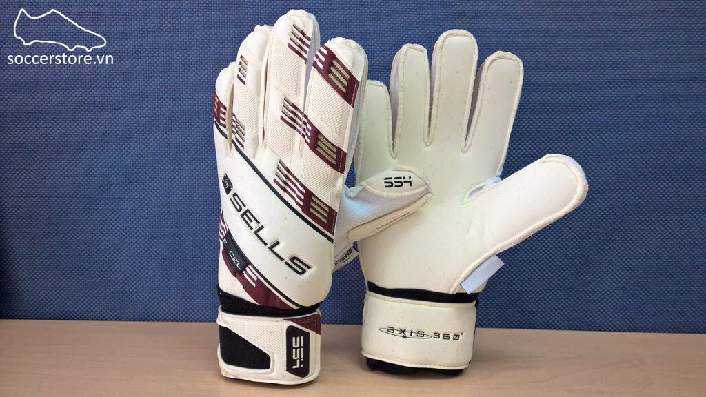 Sells Axis 360 Supersoft 4 Junior- White/Maroon GK Gloves 
