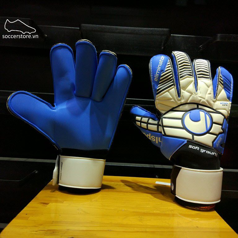 Uhlsport Eliminator Soft RF Competition- White/ Black/ Energy Blue GK Gloves