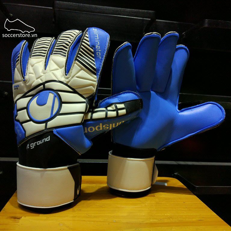 Uhlsport Eliminator Soft RF Competition- White/ Black/ Energy Blue GK Gloves