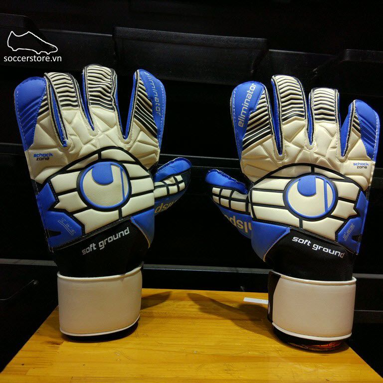 Uhlsport Eliminator Soft RF Competition- White/ Black/ Energy Blue GK Gloves