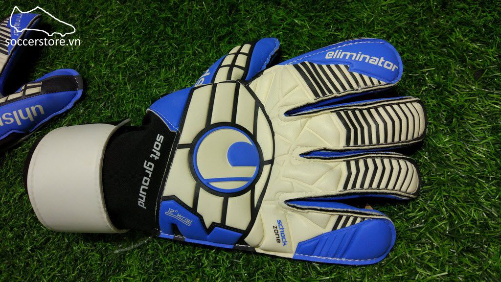 Uhlsport Eliminator Soft RF Competition- White/ Black/ Energy Blue GK Gloves