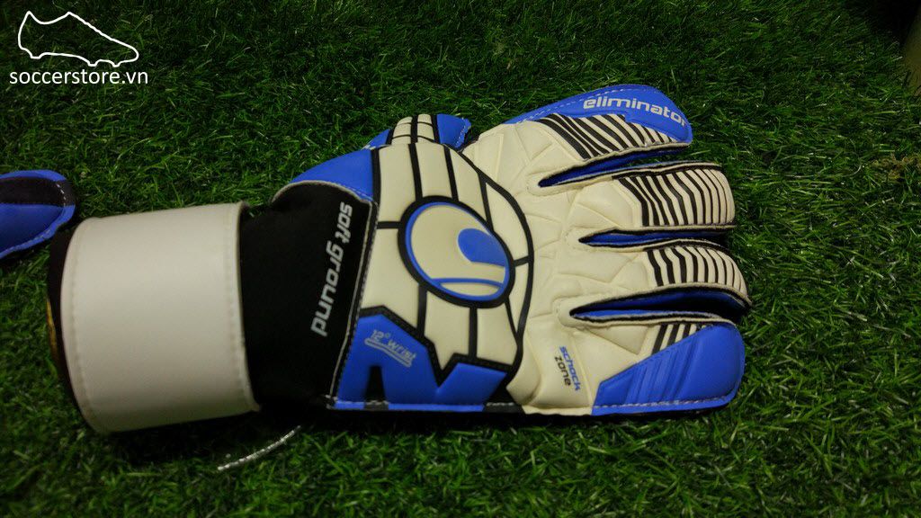 Uhlsport Eliminator Soft RF Competition- White/ Black/ Energy Blue GK Gloves