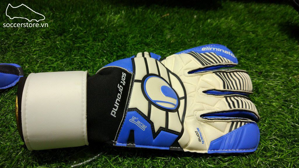 Uhlsport Eliminator Soft RF Competition- White/ Black/ Energy Blue GK Gloves