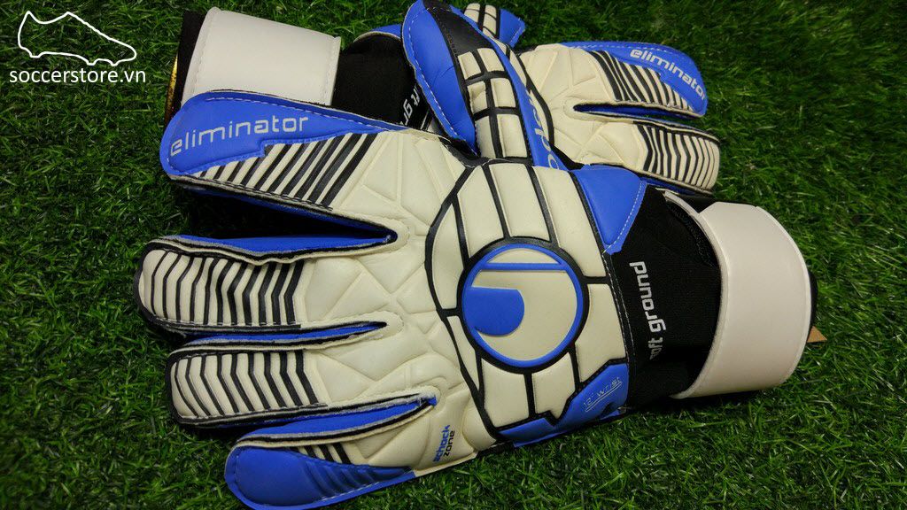 Uhlsport Eliminator Soft RF Competition- White/ Black/ Energy Blue GK Gloves