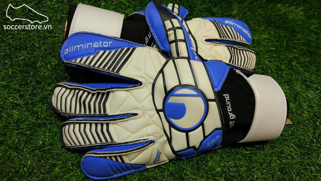 Uhlsport Eliminator Soft RF Competition- White/ Black/ Energy Blue GK Gloves