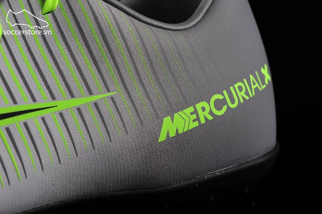 Nike Mercurial Vapor XI Kids TF- Pure Platinum/ Black/ Ghost Green 831949-003
