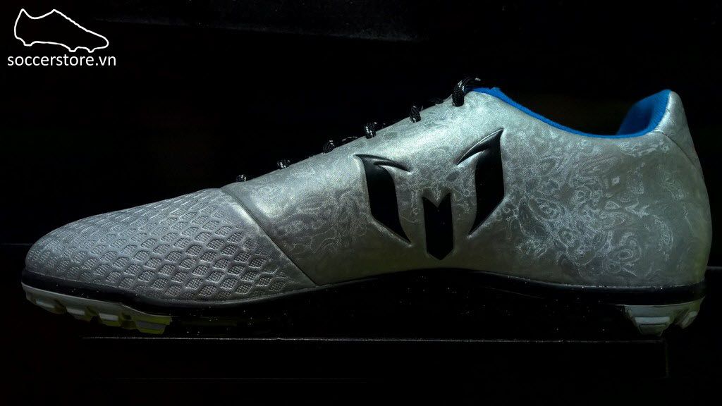 Adidas Messi 16.3 TF- Silver Metallic/ Core Black/ Shock Blue S79642