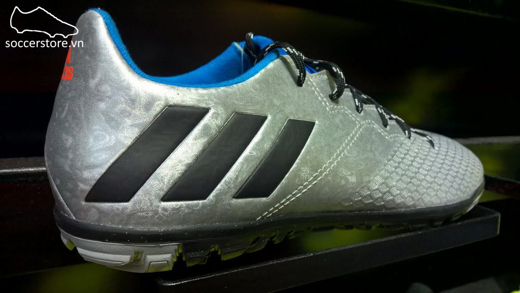 Adidas Messi 16.3 TF- Silver Metallic/ Core Black/ Shock Blue S79642